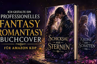 gestalte ein professionelles fantasy romantasy buchcover für amazon KDP