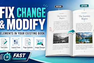 fix change and modify elements in your existing book