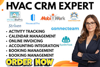 setup hvac crm hvacbizpro striven housecall pro connecteam contractor mobiwork