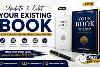 update and edit your existing book for a polished professional finish