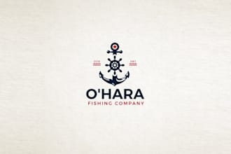 design unique fishing co logo