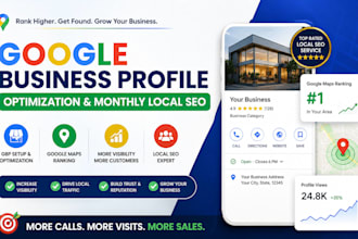 optimise goggle business profile ranking, monthly local SEO, gbp gmb setup