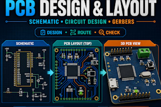 design your pcb layout and circuit schematic
