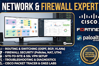 configure cisco routers switches and enterprise firewalls