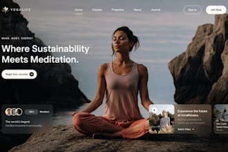 redesign wix yoga website pilates meditation fitness booking website