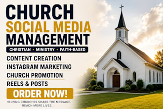 manage your church social media with christian faith based content