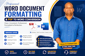 do professional word document formatting and data entry