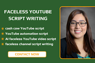 script write cash cow faceless youtube automation viral video, ai faceless video
