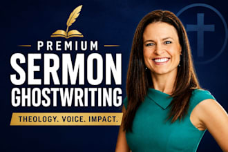 ghostwrite your sermon manuscript or devotional