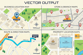 create professional location maps, store maps, and business maps