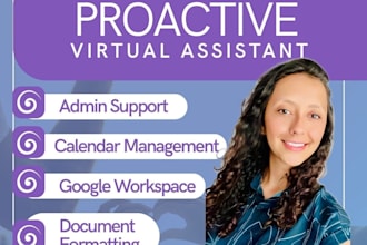 be your proactive virtual assistant for admin scheduling and more