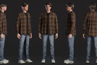 create stylized 3d game character, metahuman model, game asset for unity or ue5