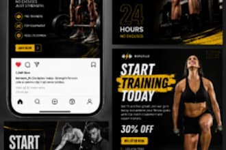 desing professional social media posts for instgram and facebook