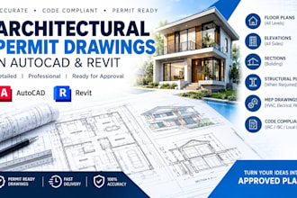 create architectural permit drawings in autocad and revit