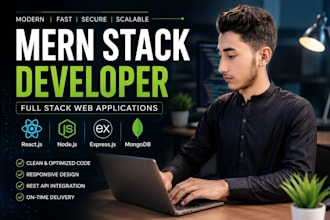 build a custom mern stack website and web app