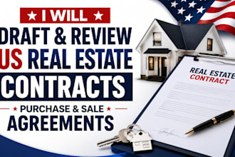 draft and review US real estate contracts, purchase and sale agreements