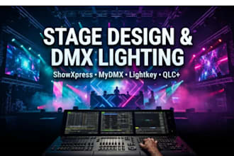 create stage event design and program dmx lighting showxpress mydmx lightkey qlc