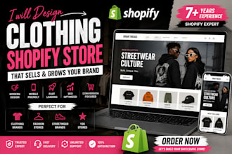 design clothing website, shopify website, clothing store