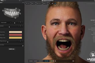 model, rig and fix 3d character for unreal engine, metahuman cc5 blender iclone8