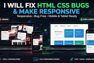 fix HTML CSS bugs and make your website responsive