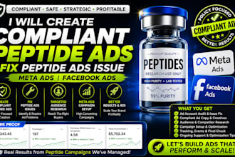 create compliant peptide ads, fix peptide ads issue, meta ads, and facebook ads