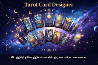 design a professional custom tarot deck