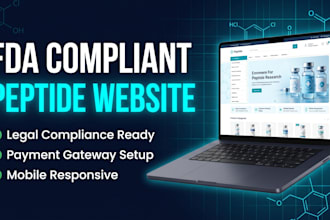 create an fda compliant medical, supplement, or peptide website