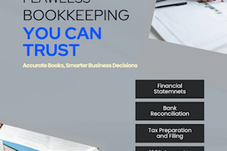 do accurate bookkeeping, bank reconciliation and financial reporting