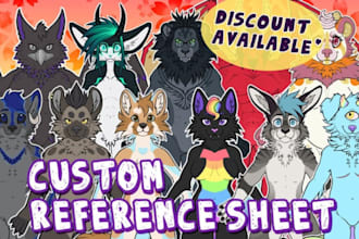 draw furry ref sheet nsfw fursona reference sheet custom