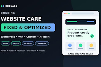 fix, optimize and maintain your wordpress website