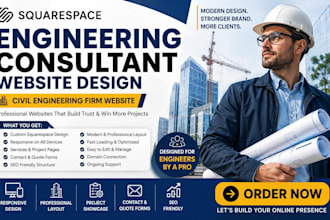 build squarespace engineering consultant website civil engineering firm website