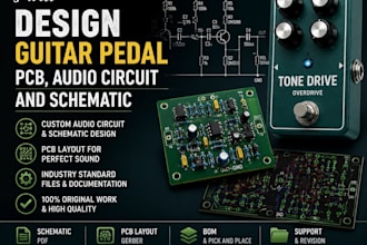 design guitar pedal pcb, audio circuit and schematic