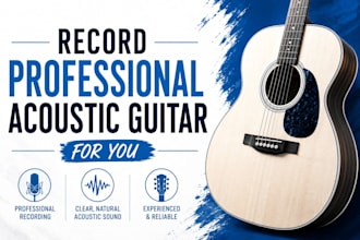 record professional acoustic guitar for you