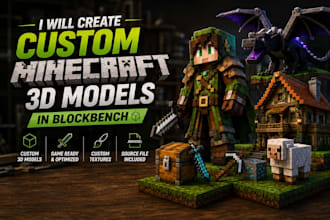 create custom minecraft 3d models in blockbench