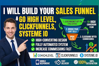 optimize and redesign your clickfunnels, gohighlevel, or systeme io funnel