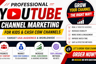 do USA youtube promotion video marketing kids video promotion to reach targeted