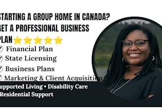 write canadian group home supported living and disability care business plan
