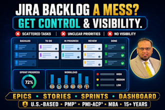 set up your jira project backlog agile board and dashboard