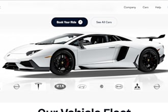 build wordpress wix car hire dealership luxury car rental booking website design