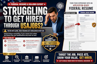 craft federal USA jobs resume, government CV  ksa responses for federal careers