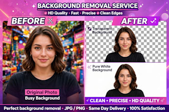 remove bg and make transparent white background HD