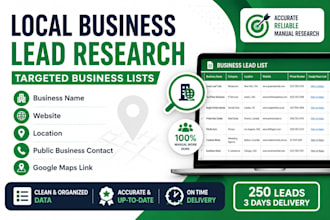 research local businesses and build targeted lead lists