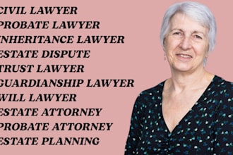 be probate lawyer for inheritance, guardianship,foreclosure,wills, trusts in USA