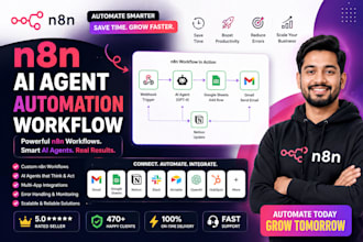 build custom n8n and zapier ai automation workflows and agents