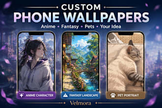 create a custom anime or fantasy phone wallpaper