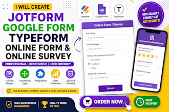 create jotform google form typeform online form and online survey