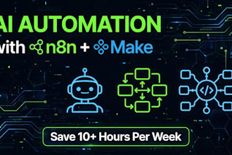 build n8n and make com automations with ai workflows