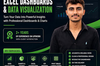 create excel dashboards and data visualizations