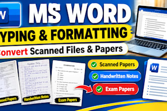 type scanned paper into microsoft word