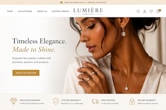 design jewelry website, jewelry store, jewelry shopify, jewelry fashion